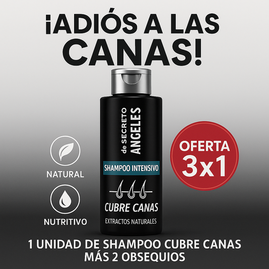 SHAMPOO CUBRE CANAS!!+ 🎁OBSEQUIO UN COLAGENO Y EXFOLIANTE 🤩🔥